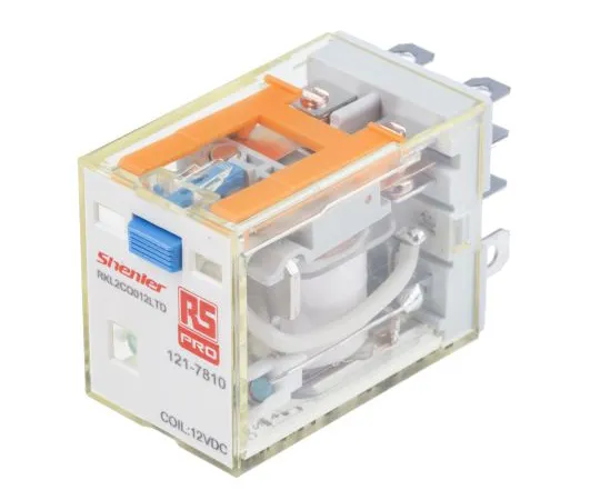 63-6808-94　RS PRO, 12V dc Coil Non-Latching Relay DPDT, 10A Switching Current Plug In, 2 Pole　121-7810