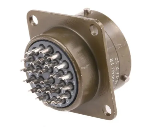 63-7018-98　Souriau 851 Series, 26 Way Panel Mount MIL Spec Circular Connector Receptacle, Pin Contacts,Shell Size 16, Bayonet　85102E1626P50