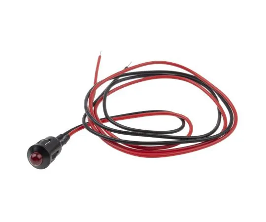 63-6584-44　RS PRO Red Indicator, 12 V dc, 8mm Mounting Hole Size, Lead Wires Termination　207-753