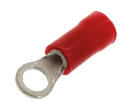 63-7362-53　TE Connectivity PLASTI-GRIP Series Insulated Crimp Ring Terminal, M3.5 Stud Size, 0.26mm² to 1.65mm² Wire Size, Red　34142