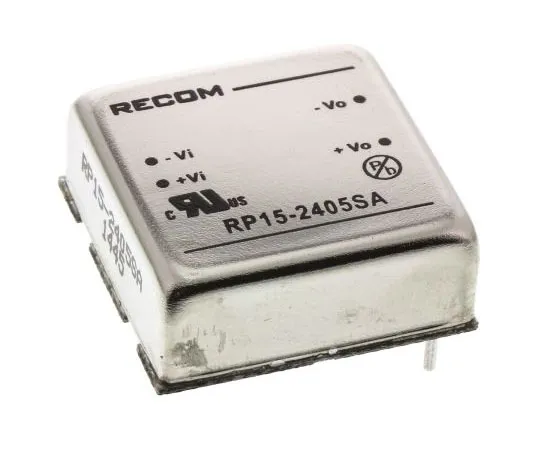 63-7356-82　Recom RP15 A 15W Isolated DC-DC Converter Through Hole, Voltage in 18 → 36 V dc, Voltage out 5V dc　RP15-2405SA