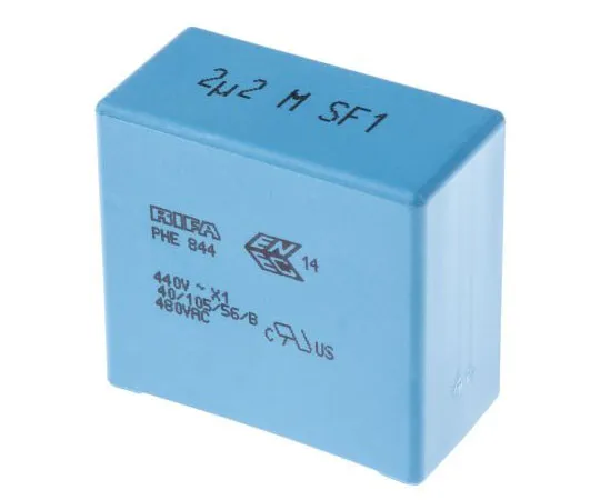63-7533-06　KEMET 2.2μF Polypropylene Capacitor PP 440 V ac, 480 V ac ±20% Tolerance Through Hole PHE844 Series　PHE844RR7220MR06L2