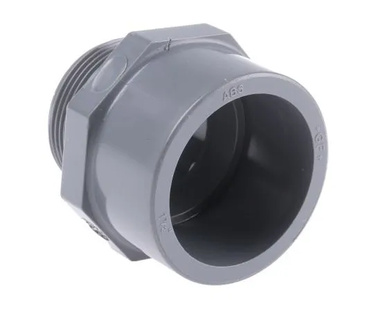 63-7433-58　Georg Fischer Straight ABS Adapter, 1-1/2 in R Male x 1-1/2 in Cement Female　729911710