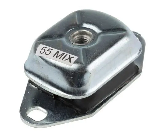 63-7385-53　RS PRO Rectangular M12 Zinc Plated Steel Anti Vibration Mount 65 Compression Load ,120mm dia. Natural Rubber +100°C　162-3229