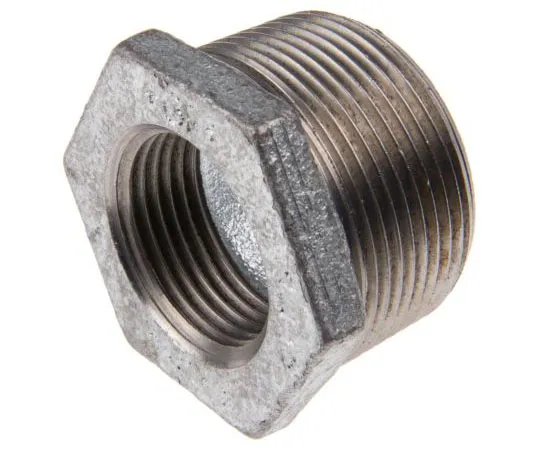 63-7491-36　Georg Fischer Malleable Iron Fitting Reducer Bush, 1-1/2 in BSPT Male (Connection 1), 1 in BSPP Female (Connection 2)　770241235