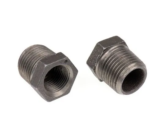 63-7443-81　Georg Fischer Malleable Iron Fitting Reducer Bush, 1/2 in BSPT Male (Connection 1), 3/8 in BSPP Female (Connection 2)　770241120
