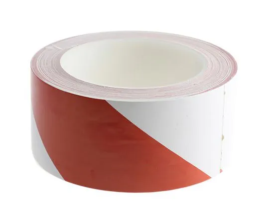 63-7515-54　Brady Red/White PVC Lane Marking Tape, 50mm x 33m　255296