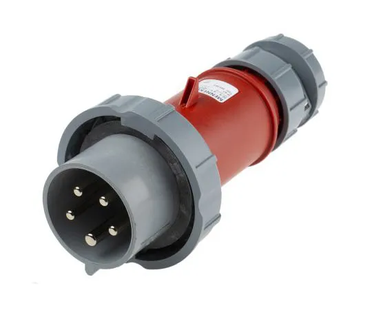 63-7439-87　Mennekes PowerTOP Series, IP67 Red Cable Mount 3P+N+E Industrial Power Plug, Rated At 32A, 415 V　3853
