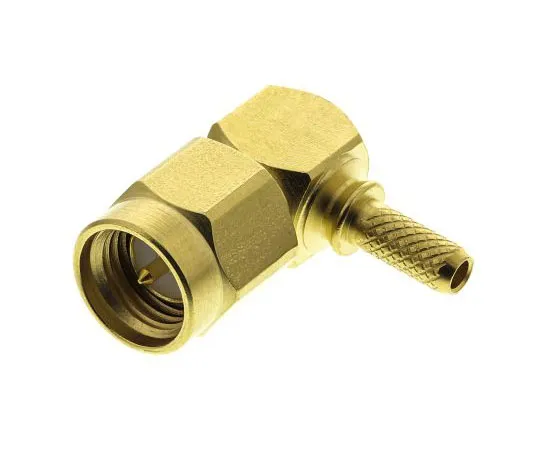 63-7474-27　Radiall Right Angle 50Ω Cable Mount SMA Connector, Crimp Termination RG188, RG316　R125172000