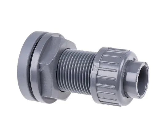 63-7528-35　Georg Fischer 161050226 Straight Tank Adapter PVC Pipe Fitting, 1/2 dia.　161050226