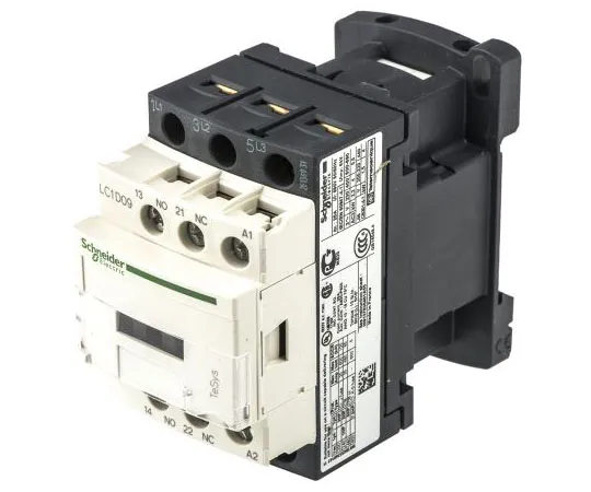63-7527-53　Schneider Electric 3 Pole Contactor, 9 A, 110 V ac Coil, TeSys D, 3NO, 4 kW　LC1D09F7