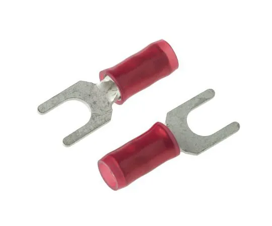 63-7383-90　TE Connectivity PIDG Series Insulated Crimp Spade Connector, 0.26mm² to 1.65mm², 22AWG to 16AWG, M4 Stud Size Nylon, Red　130516