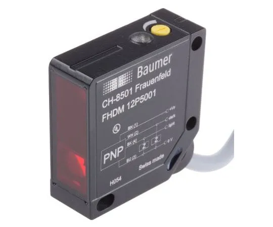 63-7411-32　Baumer FHDM 12P Photoelectric Sensor Diff*** 15 → 300 mm Detection Range PNP　FHDM 12P5001