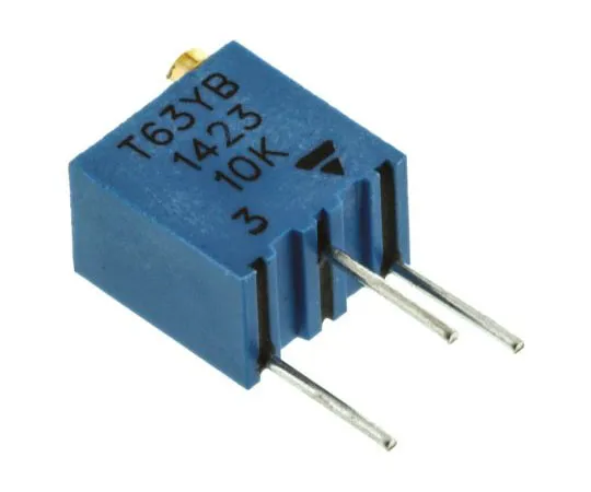 63-7512-78　10kΩ Through Hole Trimmer Potentiometer 0.25W Top Adjust Vishay T63 Series　T63YB103KT20