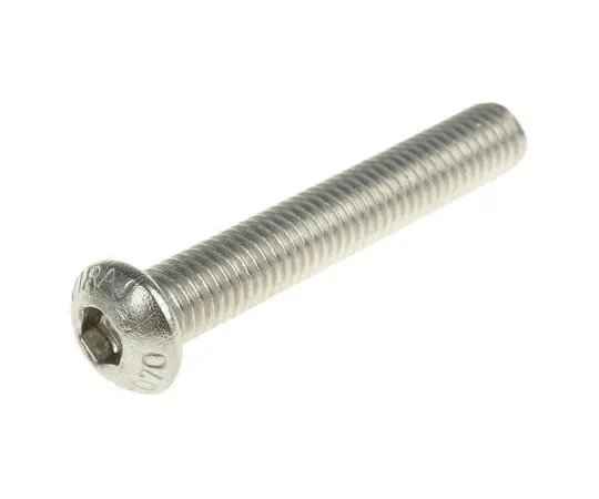63-7481-85　RS PRO M8 x 50mm Hex Socket Button Screw Plain Stainless Steel　304-4665