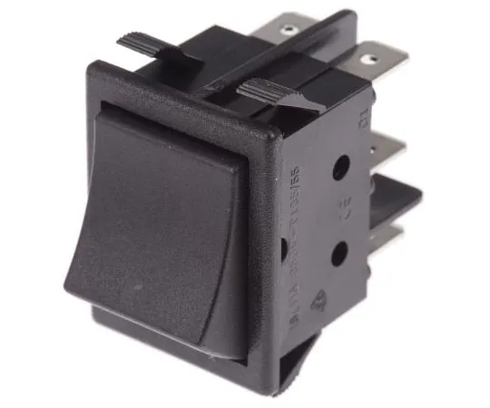 63-7544-09　ZF Double Pole Double Throw (DPDT), Latching Rocker Switch Panel Mount　WRG33F2BBBNN