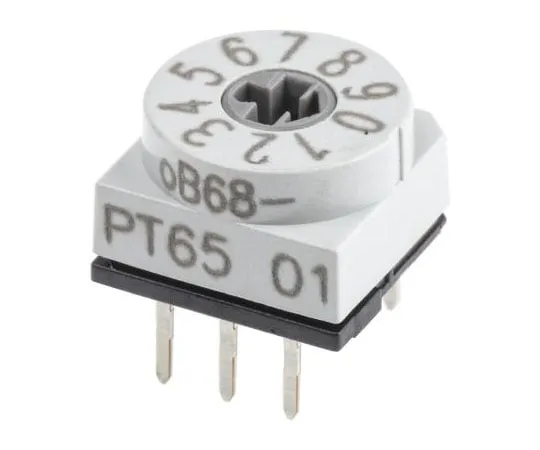 63-7514-93　10 Way Through Hole DIP Switch, Rotary Flush Actuator　PT65701