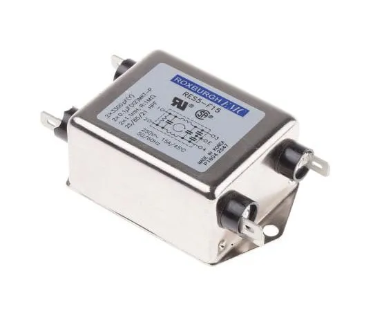 63-7518-67　RS RES5F Series 15A 250 V ac/dc 50/60Hz Chassis Mount RFI Filter, with Fast-On Terminals, Single Phase　386-4071