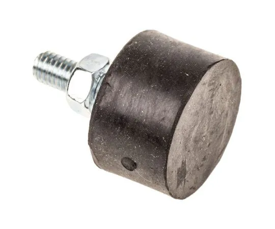 63-7453-66　FIBET Cylindrical M6 Zinc Plated Steel Anti Vibration Feet 2515VE18-60 79.2kg Compression Load ,25mm dia. Natural Rubber　2515VE18-60