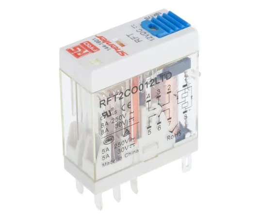 63-7372-04　RS PRO DPDT Non-Latching Relay Plug In, 12V dc Coil, 5A　144-1601