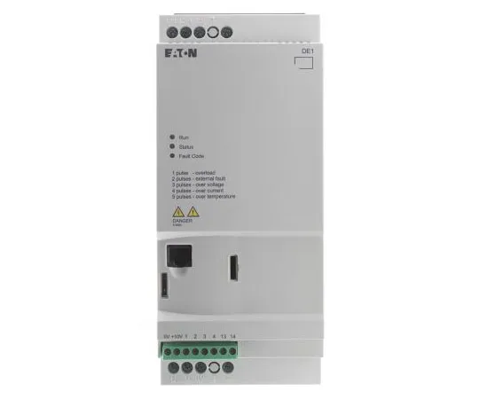 63-7388-90　Eaton Variable Speed Starter, 3-Phase In, 60Hz Out 7.5 kW, 480 V ac, 16 A DE11, IP20　180677 & DE11-34016NN-N20N