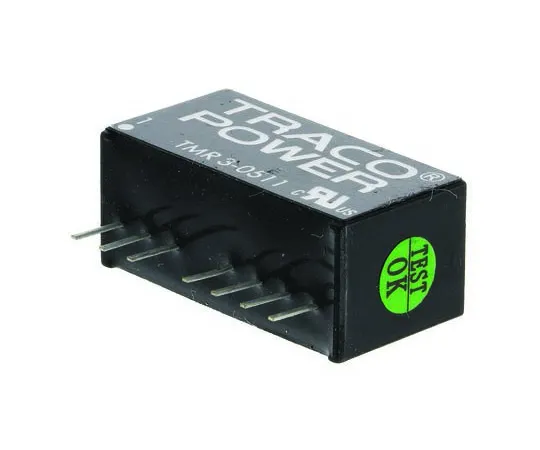 63-7357-69　TRACOPOWER TMR 3 3W Isolated DC-DC Converter Through Hole, Voltage in 4.5 → 9 V dc, Voltage out 5V dc　TMR 3-0511