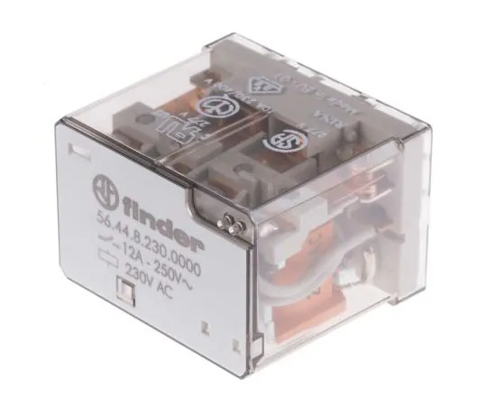63-7450-19　Finder56 Series 4PDT Non-Latching Relay PCB Mount, 230V ac Coil, 12A　56.44.8.230.0000