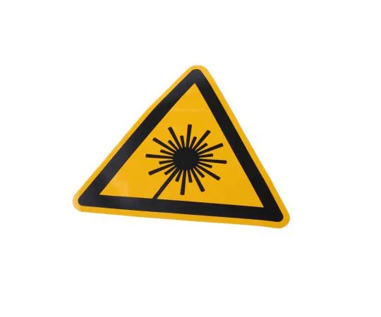 63-7531-83　Wolk 21.0204 1 x Laser Radiation Hazard Sign, Black/Yellow Self-Adhesive PVC　21.0204