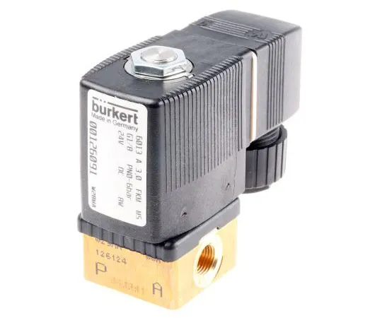63-7482-87　Burkert Solenoid Valve 126091, 2 port , NC, 24 V dc, 1/8in　126091