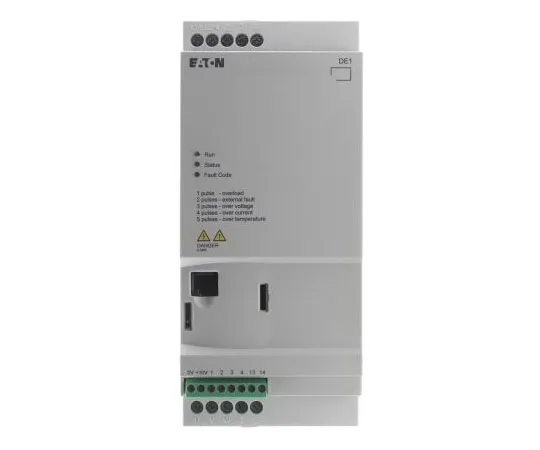 63-7388-78　Eaton Variable Speed Starter, 3-Phase In, 60Hz Out 2.2 kW, 480 V ac with EMC Filter, 5 A DE11, IP20　180665 & DE11-345D0FN-N20N