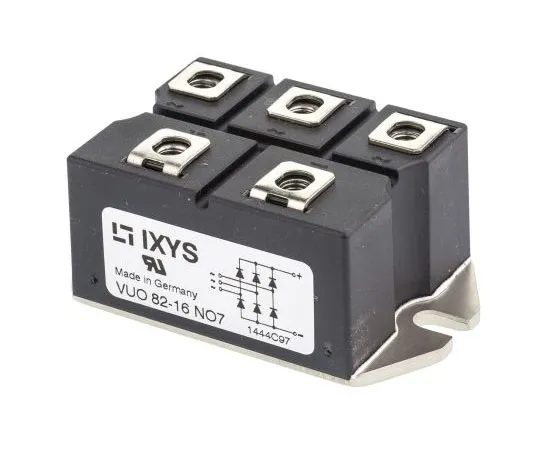 63-7359-58　IXYS VUO82-16NO7, 3-phase Bridge Rectifier Module, 88A 1600V, 5-Pin PWS D　VUO82-16NO7
