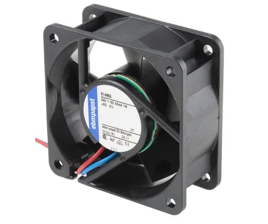 63-7495-82　ebm-papst 600N Series Axial Fan, 60 x 60 x 25.4mm, 21m³/h, 1W, 24 V dc　614NGL
