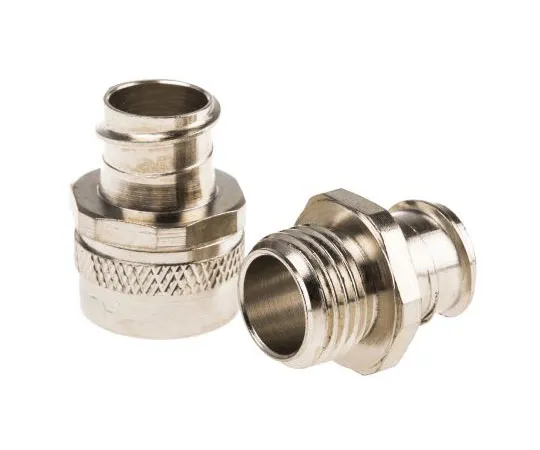 63-7435-18　Adaptaflex Straight Cable Conduit Fitting, Brass Silver Nickel Plated 16mm nominal size IP40 M16　7TCA296010R0043  S16/M16/A