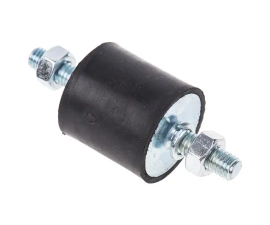 63-7440-53　FIBET 2525VV18-60 61mm Shock Mount M6 25mm Diameter 55kg Compression Load 5mm, Male to Male Natural Rubber　2525VV18-60