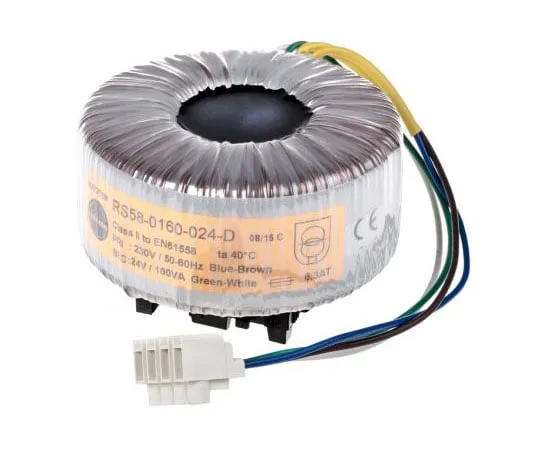 63-7505-83　1 Output Toroidal Transformer, 160VA, 24V ac　58-0160-024-D