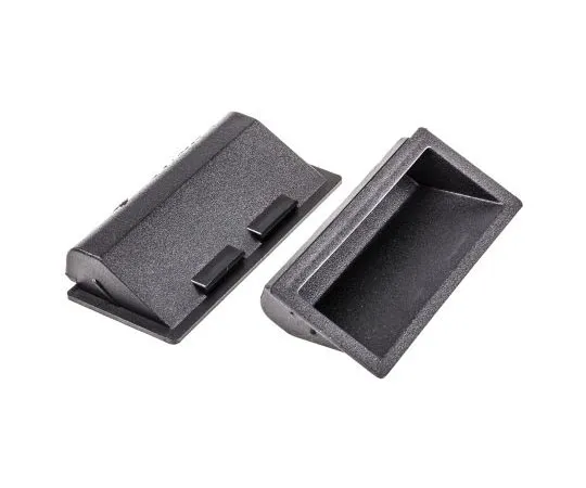 63-7529-19　Pinet Black Plastic Concealed Fixings Drawer Handle, 90mm　19-A-3687