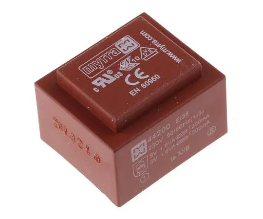 63-7398-83　9V ac 2 Output Through Hole PCB Transformer, 3.2VA　44200