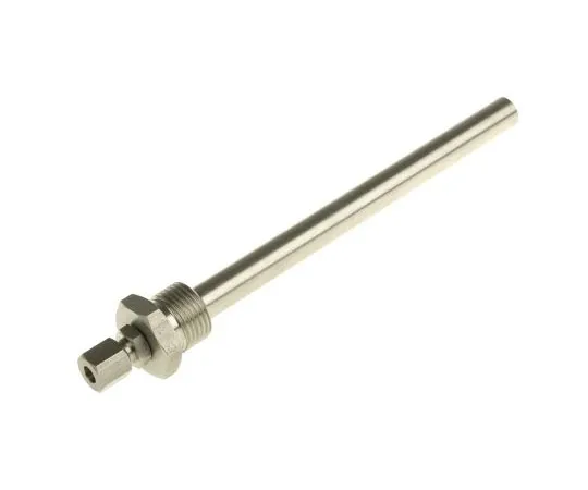 63-7496-10　RS PRO Stainless Steel Thermopocket for *** with Temperature Sensor With 6mm Probe Diameter, 1/2 BSP　338-9508