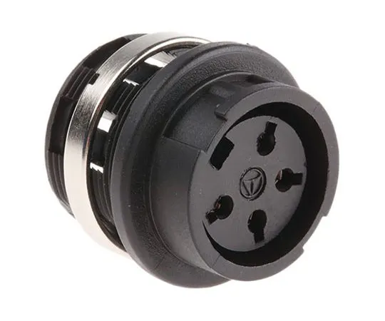63-7465-62　Amphenol C091B Series M16 Panel Mount Connector, 4 contacts Socket　T3327000