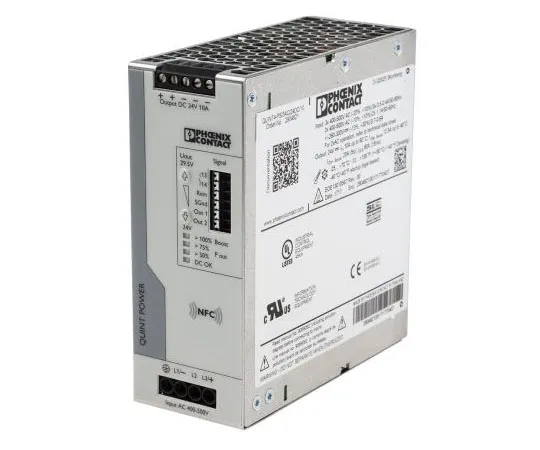 63-7390-34　Phoenix Contact, QUINT4-PS/3AC/24DC/10 PSU, 24V dc Output Voltage, 10A output current　2904621