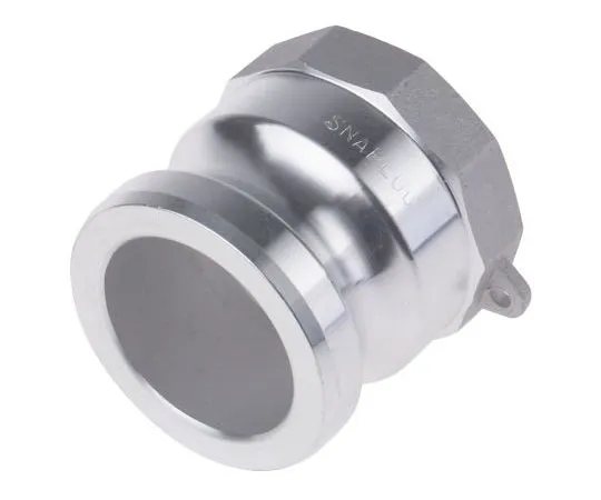 63-7506-68　Straight Male Hose Coupling 2in Part A Cam & Groove Adapter, 2 in BSP, Aluminium　362-6661