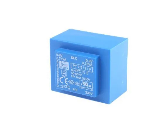 63-7420-41　9V ac 2 Output Through Hole PCB Transformer, 7.5VA　PT 7.5/2/9