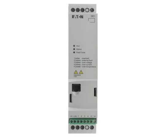 63-7388-83　Eaton Variable Speed Starter, 3-Phase In, 60Hz Out 0.37 kW, 480 V ac, 1.3 A DE11, IP20　180670 & DE11-341D3NN-N20N