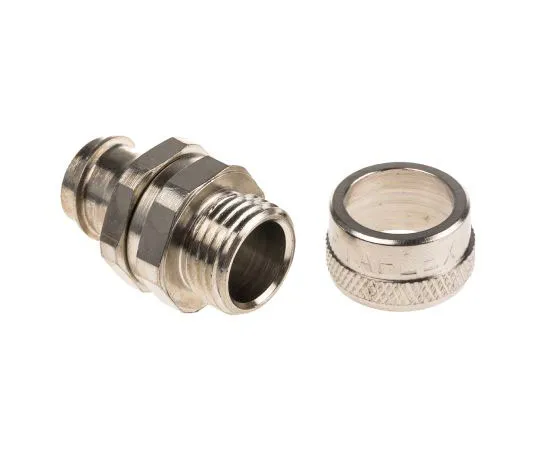 63-7435-21　Adaptaflex Swivel Cable Conduit Fitting, Brass Silver Nickel Plated 16mm nominal size IP40 M16　7TCA296010R0045  S16/M16/B