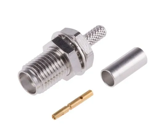 63-7532-38　Radiall Straight 50Ω Panel Mount Bulkhead Fitting SMA Bulkhead, Crimp Termination RG188, RG316　R124312120W