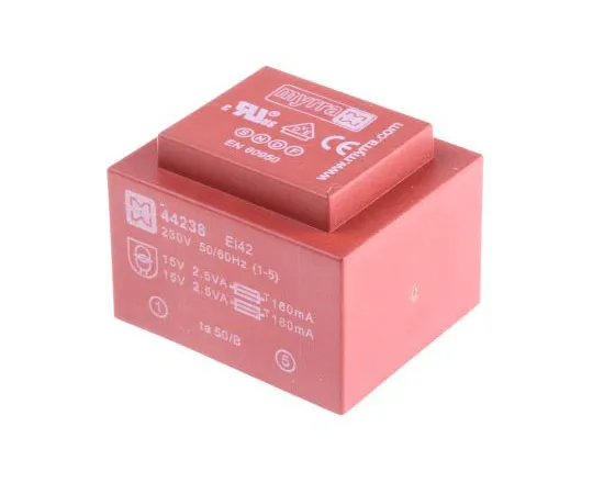 63-7398-89　15V ac 2 Output Through Hole PCB Transformer, 5VA　44238