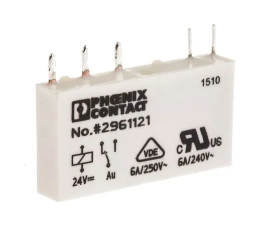 63-7503-93　Phoenix ContactREL-MR- 24DC/21AU SPDT Non-Latching Relay PCB Mount, 24V dc Coil, 1mA　2961121