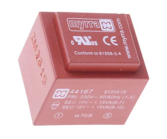 63-7398-82　18V ac 2 Output Through Hole PCB Transformer, 2.5VA　44167