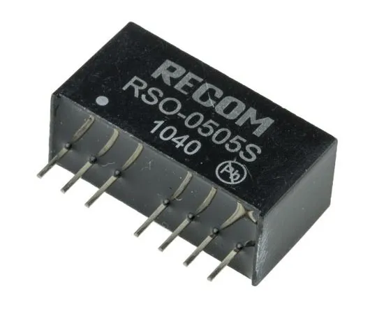 63-7356-61　Recom RSO 1W Isolated DC-DC Converter Through Hole, Voltage in 4.5 → 9 V dc, Voltage out 5V dc　RSO-0505S