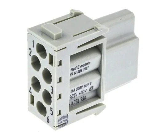 63-7431-23　Han-Modular Series Female Module, 6 Way, Han E　9140063101